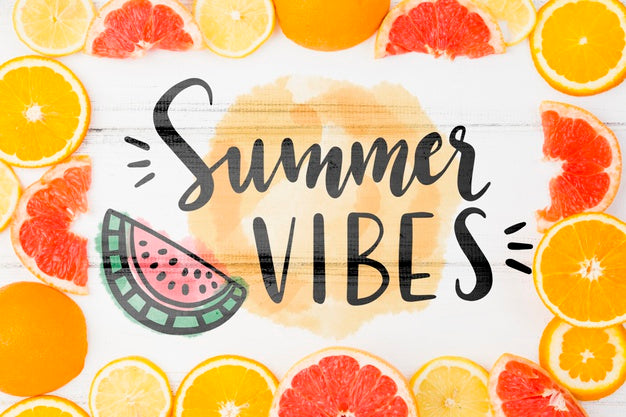 Copyspace Mockup With Summer Concept Psd