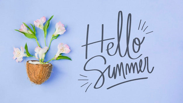 Copyspace Mockup With Summer Concept Psd