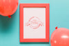 Coral Assortment With Frame Mock-Up Psd