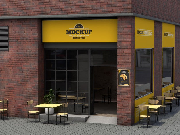 Corner Business Mock-Up For Tacos Psd