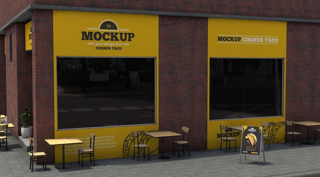 Corner Business Mock-Up For Tacos Psd