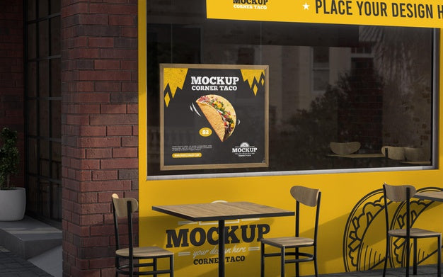Corner Business Mock-Up For Tacos Psd