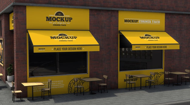 Corner Business Mock-Up For Tacos Psd