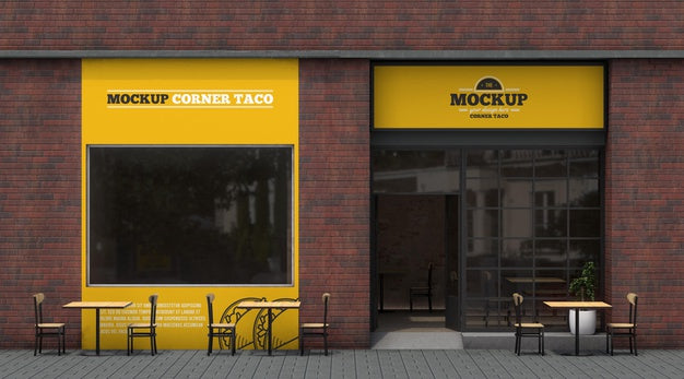 Corner Business Mock-Up For Tacos Psd