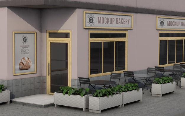 Corner Mock-Up Composition For Shop Outdoors Psd