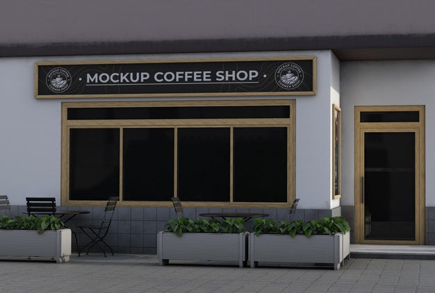 Corner Mock-Up Composition For Shop Outdoors Psd