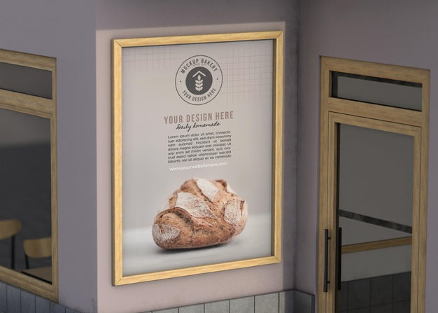 Corner Mock-Up Composition For Shop Psd