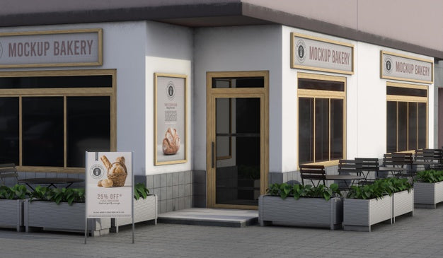Corner Mock-Up For Shop Outdoors Psd