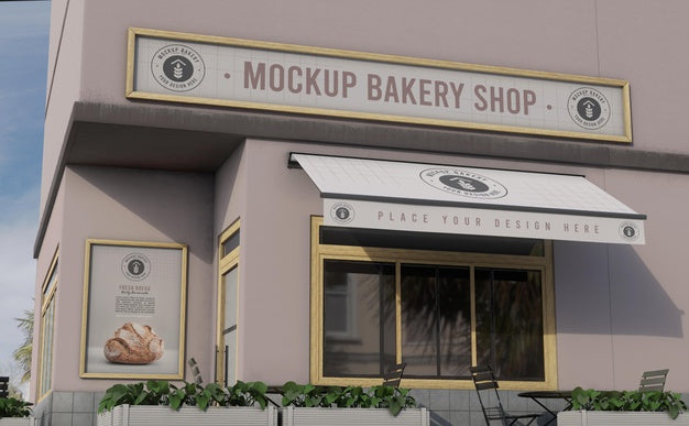 Corner Mock-Up For Shop Outdoors Psd