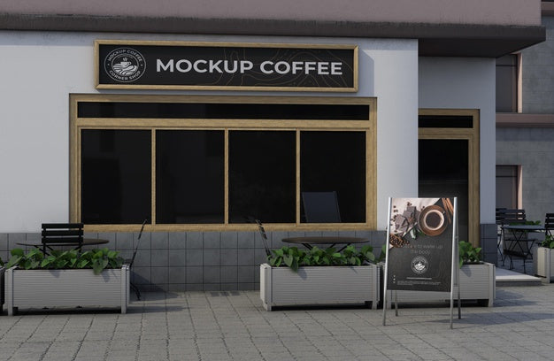 Corner Mock-Up For Shop Outdoors Psd