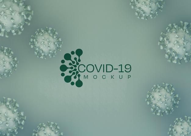 Coronavirus Background Mockup. Covid-19. Psd