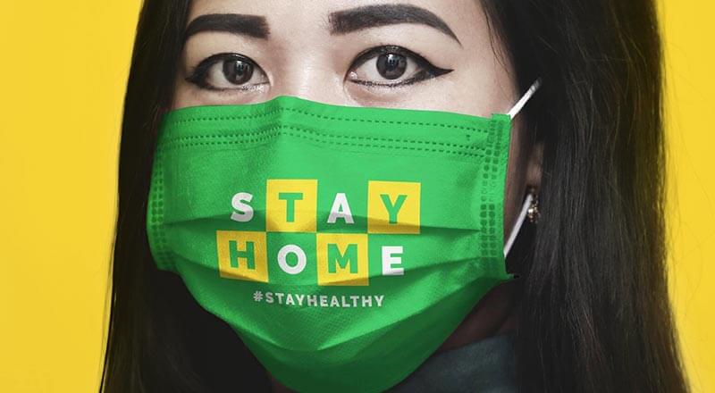 Coronavirus (Covid-19) Medical Face Mask Mockup Psd