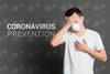 Coronavirus Prevention And Man With Mask Psd