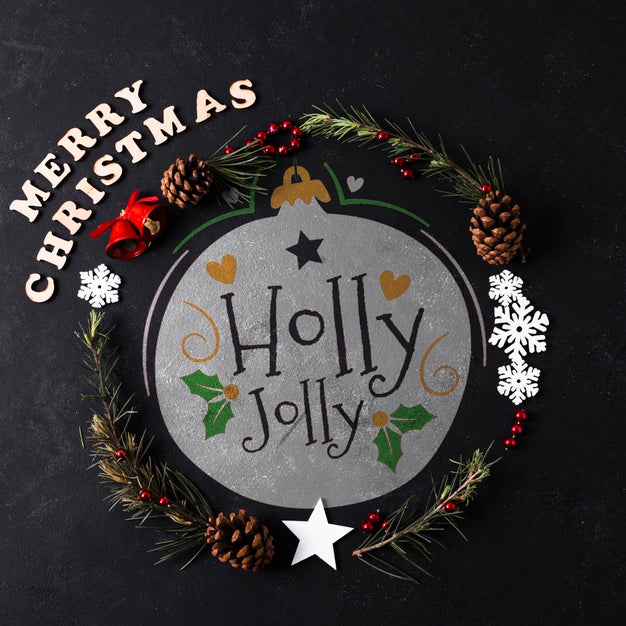 Coronet And Wish For Christmas Day Psd