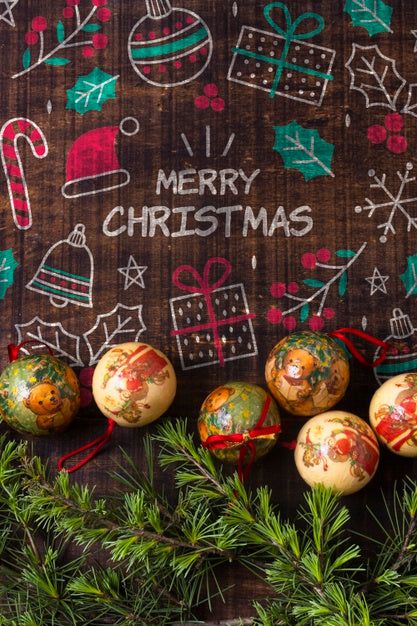 Coronet Braches With Globes For Christmas Psd