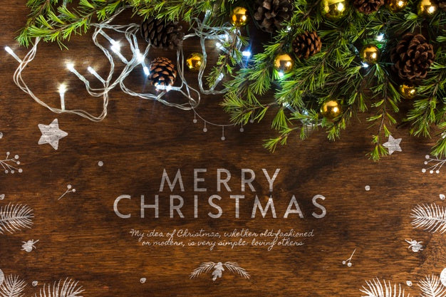 Coronet Branches On Table And Decorations Psd