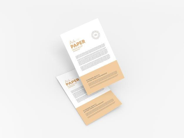 Corporate A4 Letterhead Stationery Mockup Psd