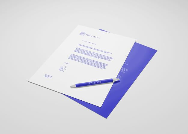 Corporate Documents, Letterhead Mockup Psd
