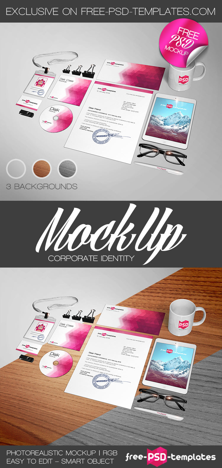 Corporate Identity Mock-Up In Psd