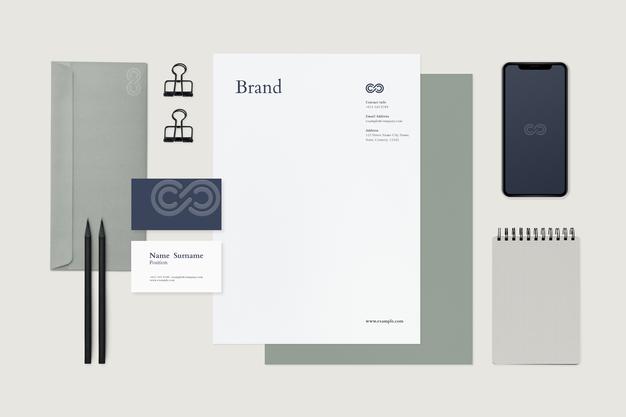 Corporate Identity Mockup Stationery Set Psd