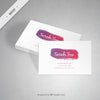 Corporative Card Mockup With A Watercolor Brush Stroke Psd