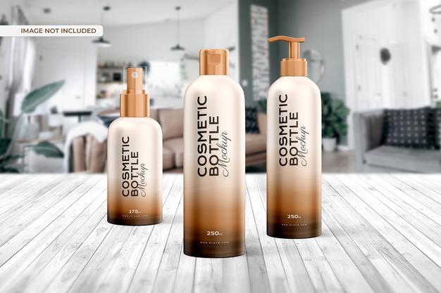 Cosmetic Bottle Mockup Psd