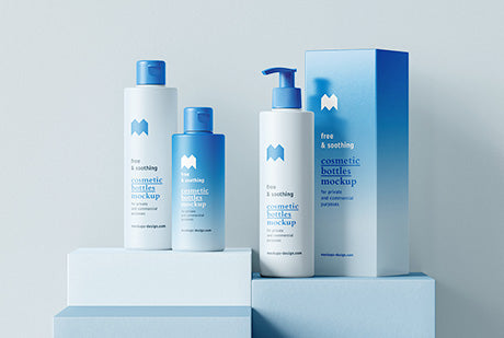 Cosmetic Bottles Mockup