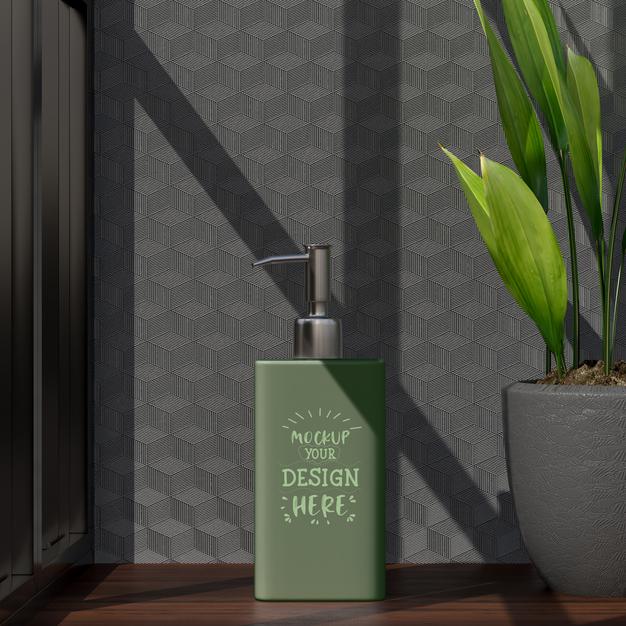 Cosmetic Container Mockup For Cream, Lotion, Serum, Skincare Blank Bottle Packaging Psd