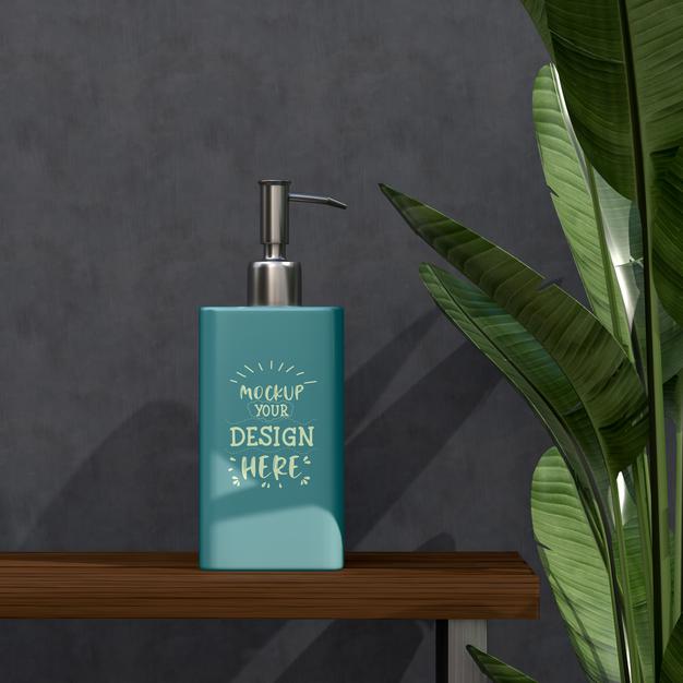 Cosmetic Container Mockup For Cream, Lotion, Serum, Skincare Blank Bottle Packaging Psd