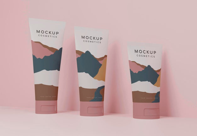 Cosmetic Containers Arrangement Psd