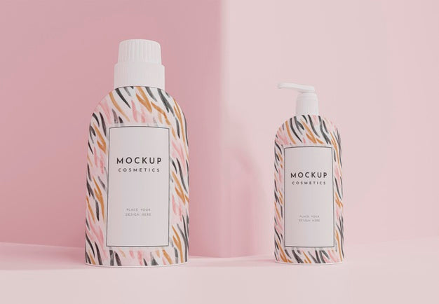 Cosmetic Containers Assortment Psd