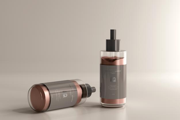 Cosmetic Cream Bottle Mockup Psd