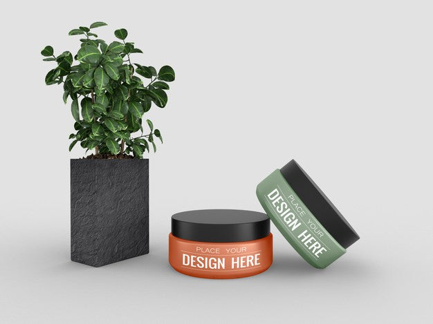 Cosmetic Cream Container Mockup For Cream Psd