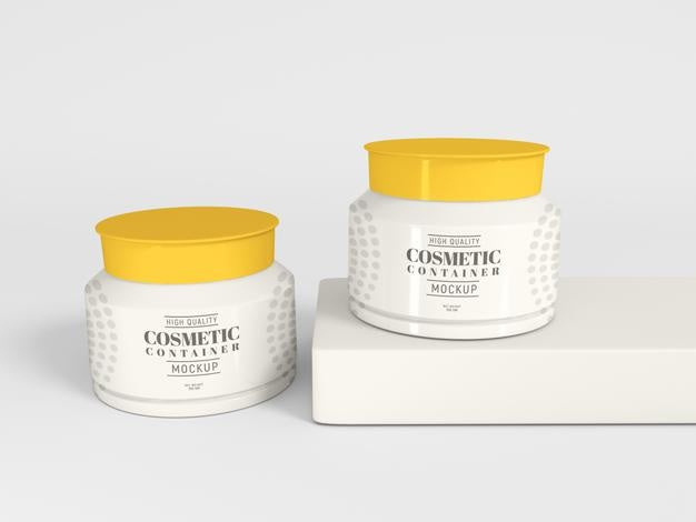 Cosmetic Cream Container Mockup Psd