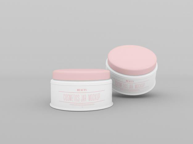 Cosmetic Cream Jars Mockup Psd