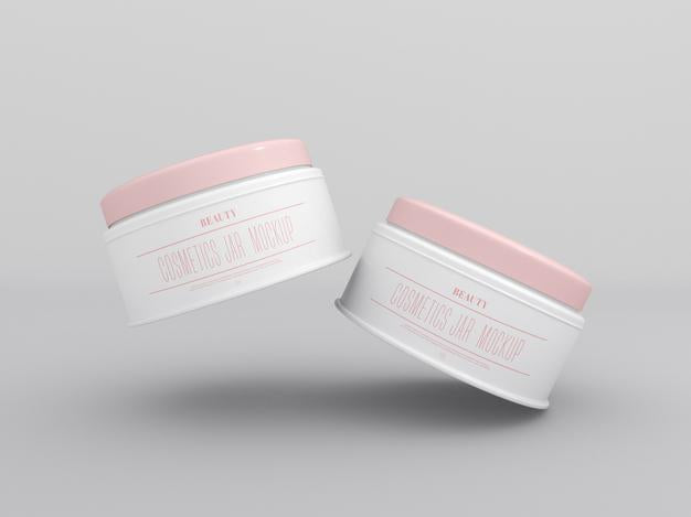 Cosmetic Cream Jars Mockup Psd