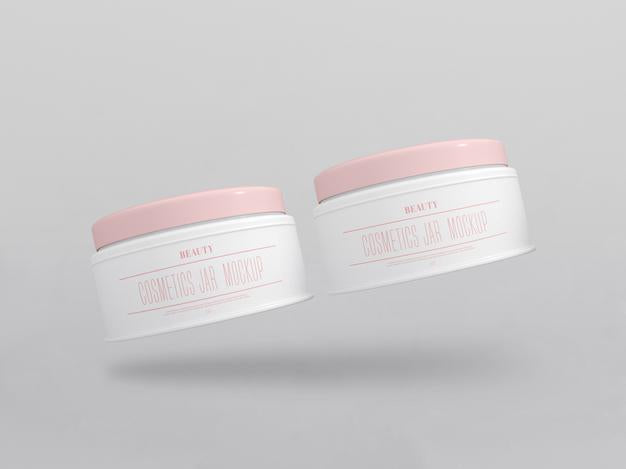 Cosmetic Cream Jars Mockup Psd