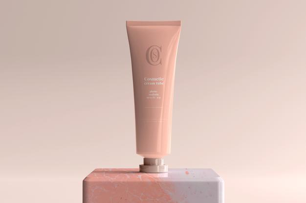 Cosmetic Cream Tube Mockup Psd