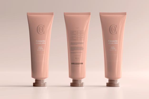 Cosmetic Cream Tube Mockup Psd