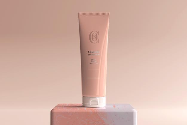 Cosmetic Cream Tube Mockup Psd