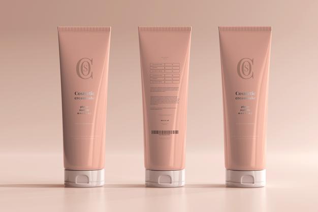 Cosmetic Cream Tube Mockup Psd