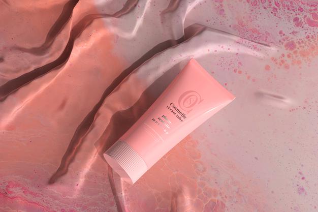 Cosmetic Cream Tube Mockup Psd