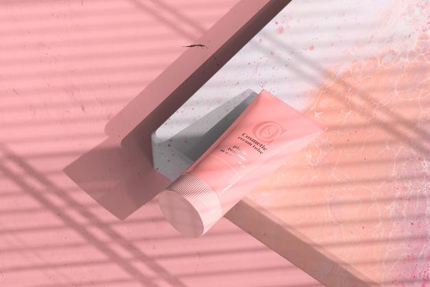 Cosmetic Cream Tube Mockup Psd