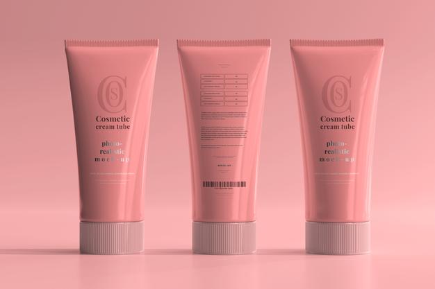 Cosmetic Cream Tube Mockup Psd