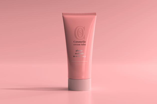 Cosmetic Cream Tube Mockup Psd