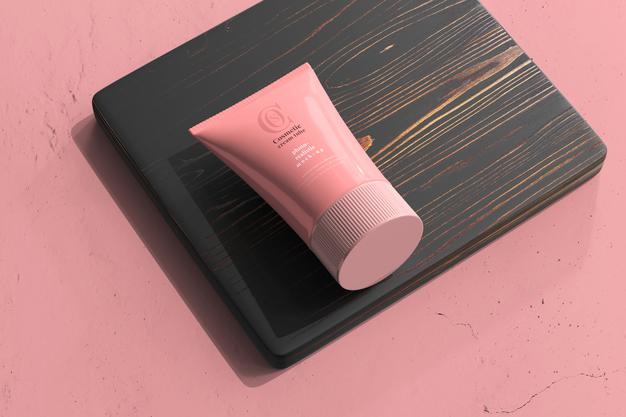 Cosmetic Cream Tube Mockup Psd