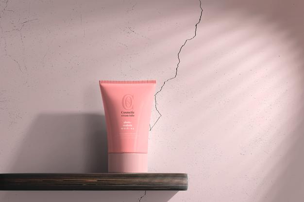 Cosmetic Cream Tube Mockup Psd