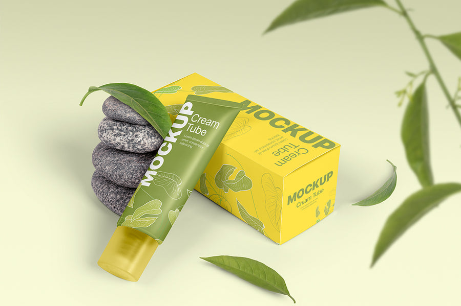 Cosmetic Cream Tube Mockup