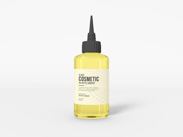 Cosmetic Glass Oil Bottle Mockup Psd