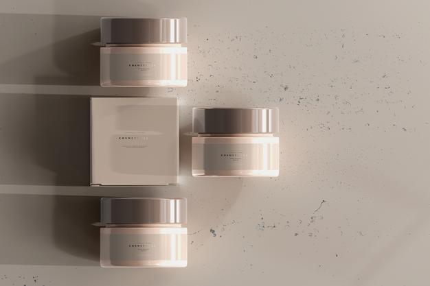 Cosmetic Jar And Box Mockup Psd